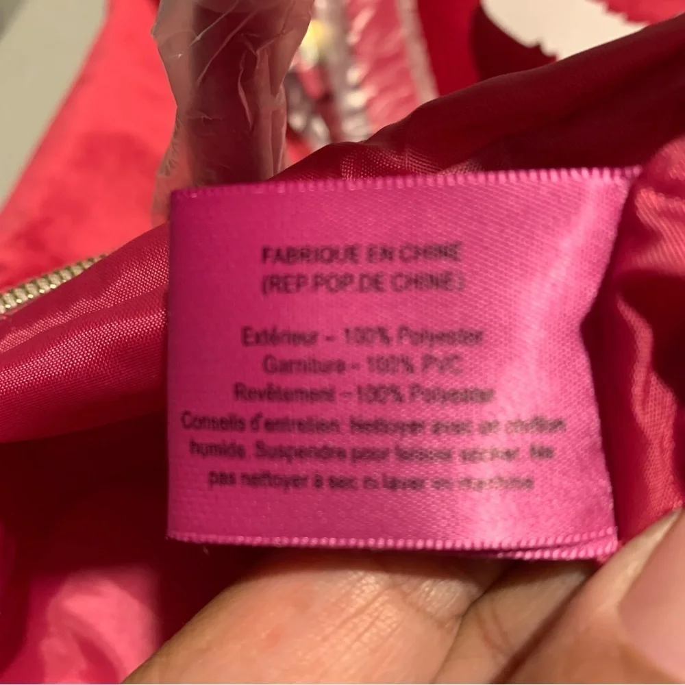 Juicy Couture Fuschia Velvet Bow Convertible Tote Bag Backpack Fairycore Y2K